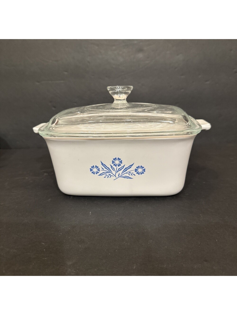Vintage Corning Ware P-4-B Loaf Casserole Blue Cornflower 1 1/2 Qt W Lid P-4-C